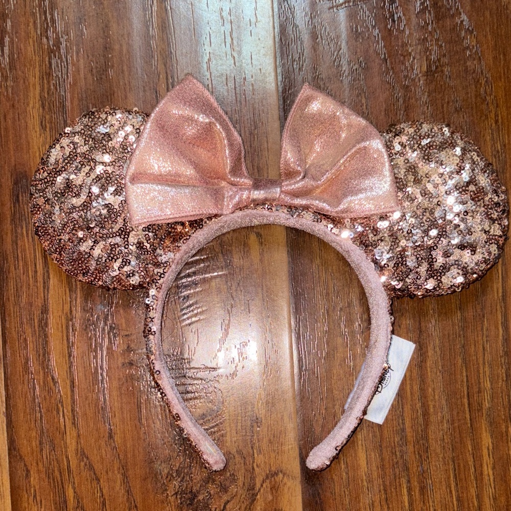 Disney Rose Gold Sequin Ears Headband